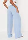 Missguided - Blue Pinstripe Elastic Waist Leg Pyjamas, Women