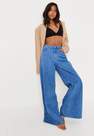 Missguided - Blue High Waisted Wide Leg Jeans