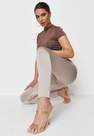Missguided - Taupe Slinky Basic Leggings, Women