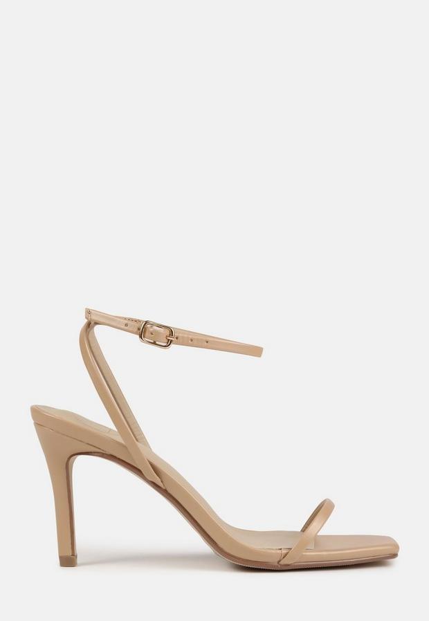 Camel Sand Barely There Low Heel Sandals, , large image number 1
