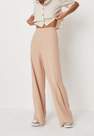 Missguided - Tan Waffle Wide Leg Trousers