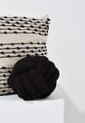 Missguided - Black Boucle Knot Cushion - 20cm
