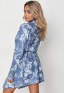 Missguided - Blue Porcelain Print Wrap Blazer Dress, Women