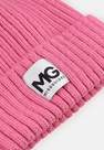 Missguided - Pink Rib MG Badge Beanie Hat, Women