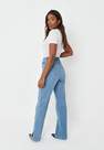 Missguided - Blue Tall Blue Straight Leg Split Hem Jeans