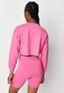 Missguided - Pink Half Zip Sweatshirt And Cycling Shorts Co Ord Set