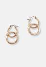Missguided - Gold Look Double Tube Hoop Earrings
