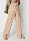 Missguided - Beige Beige Split Front Formal Trousers