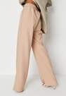 Missguided - Beige Beige Split Front Formal Trousers