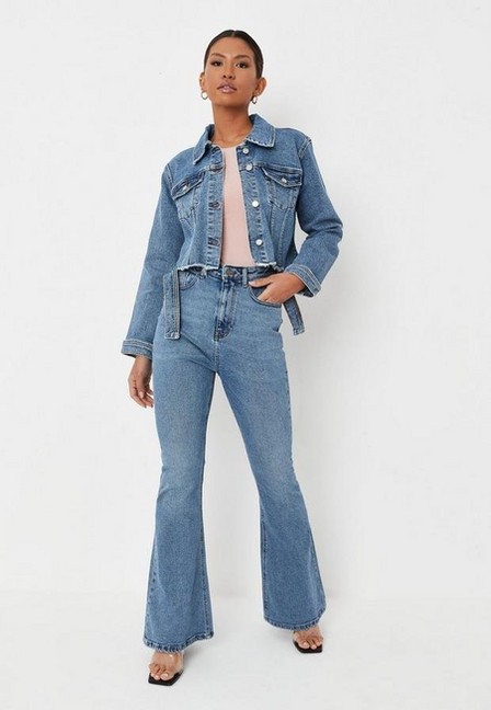 Missguided - Blue Blue Co Ord Flared Jeans