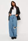 Missguided - Blue Blue Busted Knee Baggy Boyfriend Jeans