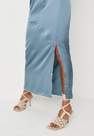 Missguided - Blue Blue Satin Bias Cut Midi Slip Skirt
