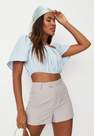 Missguided - Blue Square Neck Crop Top