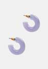 Missguided - Lilac Tube Hoop Earrings