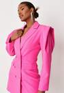 Missguided - Pink Power Shoulder Blazer Dress