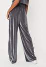 Missguided - Grey Co Ord Velvet Cord Wide Leg Trousers