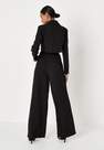 Missguided - Black Tailored Wide Leg Trousers, Women