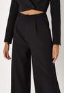 Missguided - Black Tailored Wide Leg Trousers, Women