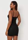 Missguided - Black Carli Bybel X Missguided Sequin Corset Mini Dress, Women