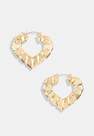 Missguided - Gold Look Heart Creole Hoop Earrings