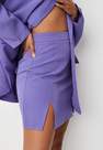 Missguided - Purple Co Ord Double Split Tailored Skirt
