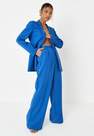 Missguided - Blue Co Ord Tailored Wide Leg Trousers