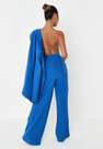 Missguided - Blue Co Ord Tailored Wide Leg Trousers