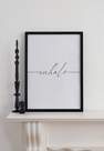 Missguided - White Inhale Script Poster Print A2
