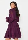 Missguided - Burgundy Tall Dobby Shirred Waist Mini Dress