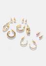 Missguided - Pink Gold Look Mix Earrings 6 Pack
