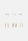 Missguided - Pink Gold Look Mix Earrings 6 Pack