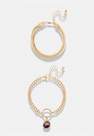 Missguided - Brown Gold Look Stone Drop Chain Bracelet
