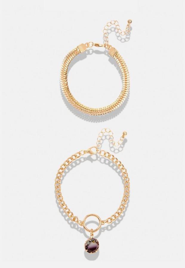 STONE DROP CHAIN BRACE, , large image number 0