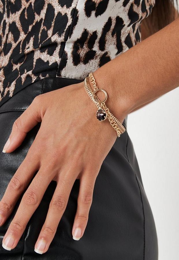 STONE DROP CHAIN BRACE, , large image number 1