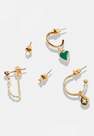 Missguided - Gold Look Mixed Charm Earrings Party Pack