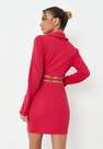 Missguided - Hot Pink Co Ord Tailored Tie Front Crop Blazer