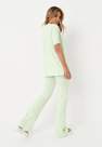 Missguided - Mint Oversized T Shirt And Flared Leggings Co Ord Set