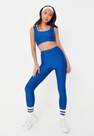 Missguided - Blue Blue Msgd Sports Honeycomb Cropped Vest Top