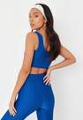 Missguided - Blue Blue Msgd Sports Honeycomb Cropped Vest Top