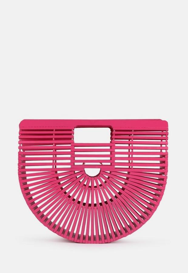 Pink Pink Bamboo Caged Bag, , large image number 0