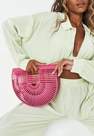 Missguided - Pink Pink Bamboo Caged Bag
