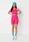 Missguided - Pink Pink Msgd Sports Seamless Rib Cycling Shorts