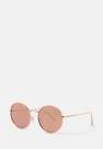 Missguided - Gold Rose Gold Look Metal Frame Round Sunglasses