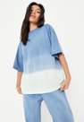Missguided - Blue Blue Ombre Oversized T Shirt