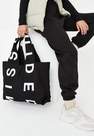 Missguided - Black Black Missguided Canvas Padded Tote Bag