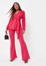 Missguided - Hot Pink Co Ord Jersey Wrap Blazer