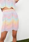 Missguided - Multi Pink Co Ord Rainbow Ombre Crochet Knit Mini Skirt