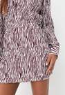 Missguided - Multi Brown Co Ord Zebra Print Plisse Mini Skirt