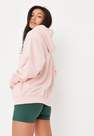 Missguided - Pink Graphic Oversized Zip Hoodie