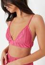 Missguided - Pink Pink Co Ord Plisse Triangle Bralet
